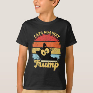 Camiseta Gatos Contra A Eleição Anti Trump Funny Anti Trump