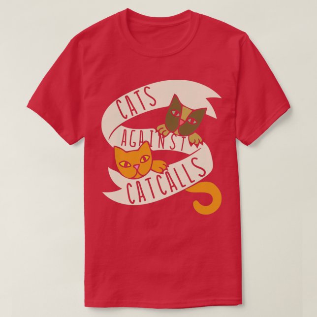 Camiseta Gatos contra as chamadas3 (Frente do Design)