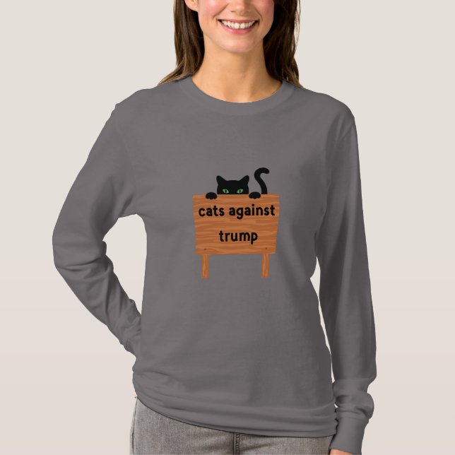 Camiseta gatos contra trump (Frente)