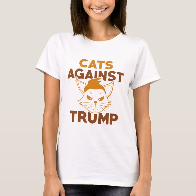 Camiseta Gatos Contra Trump (Frente)