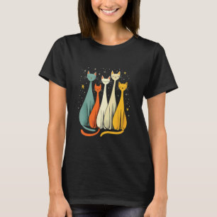 Camiseta Gatos Cósmicos Sob o Céu Noturno