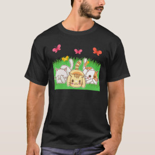 Camiseta Gatos Criam Gatinhos Borboletas Gato Espírito Pet 