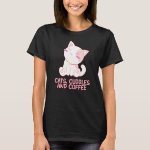 Camiseta Gatos Cudles e Gato de Café Kit de Amassos de Café
