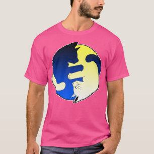 Camiseta Gatos Cujos Gatos Ying Yang, Yin Yang
