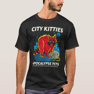 Camiseta Gatos da Cidade Apocalipse Pets Guaxinim Gambá Cla