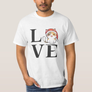Camiseta Gatos De Amor - Gatinho Papai noel