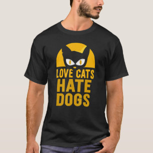 Camiseta Gatos De Amor Odeiam Cães Pet Animal Cat