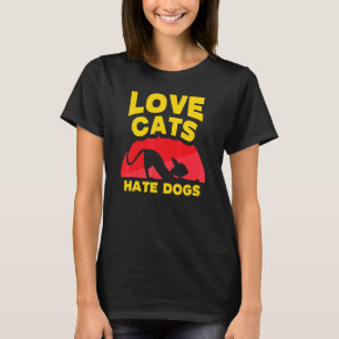 Camiseta Gatos De Amor Odeiam Cães Pet Cat Animal