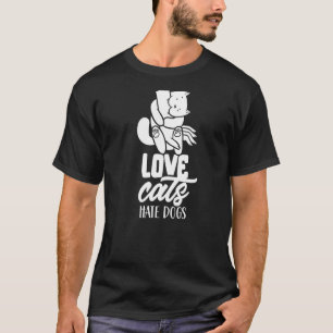 Camiseta Gatos De Amor Odeiam Cães Pet Cat Animal