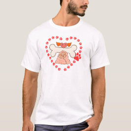 Camiseta Gatos de Amor Tipografia Fofa Design de Amante de