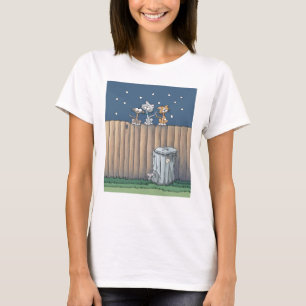 Camiseta Gatos de beco em uma cerca