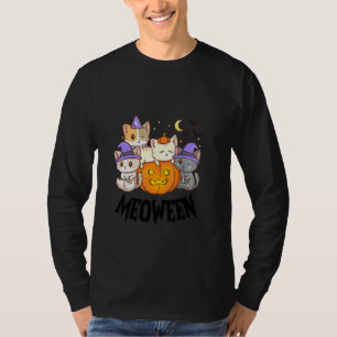 Camiseta Gatos De Bruxas Fofos Gelados De Feliz Dia das Bru