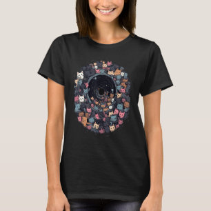 Camiseta Gatos de Buraco Negro Gato Gato Mãe Pai Gato Mulhe