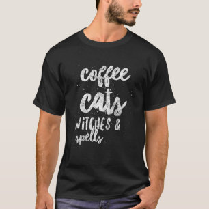 Camiseta Gatos de Café Bruxas e Feitiços