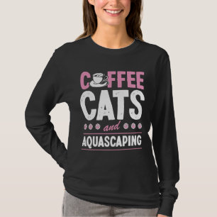 Camiseta Gatos De Café E Gato De Aquascapa De Gato De Gato