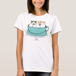 Camiseta Gatos de café personalizados