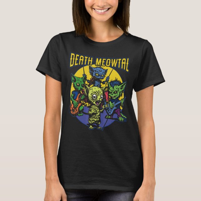 Camiseta Gatos de Death Metal (Frente)