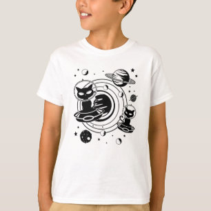 Camiseta Gatos De Gato De alienígena No Espaço De Gatinhos 