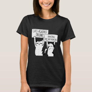 Camiseta Gatos De Gato E Cães Contra Trump