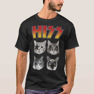 Camiseta Gatos De Gato HIST Gatinhos Rock Cat Hiss