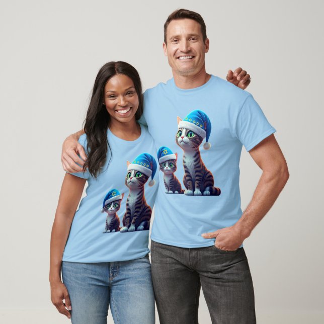 Camiseta Gatos de Hanukkah (Unissex)