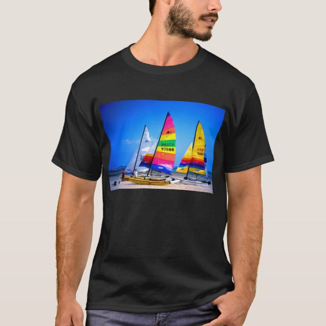 Camiseta Gatos de Hobie no jérsei (Frente)