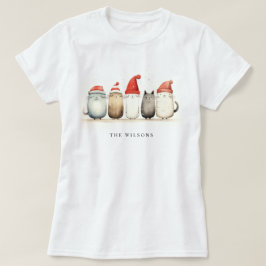 Camiseta Gatos De Inverno Bonitos Fúria E Feliz Natal