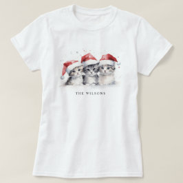Camiseta Gatos De Inverno Bonitos Fúria E Feliz Natal