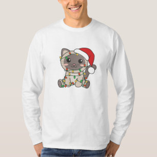 Camiseta Gatos De Inverno De Natal