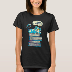 Camiseta Gatos de Livros de Leitura na estante