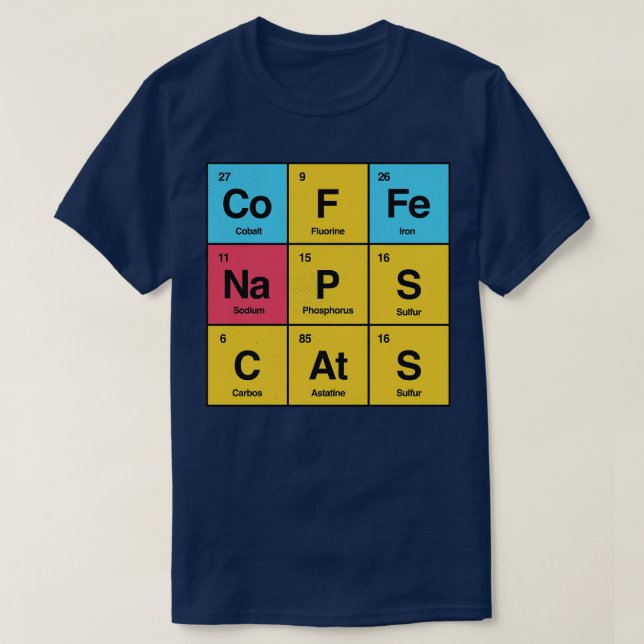 Camiseta Gatos de Naps de Ciência por Tobe Fonseca (Frente do Design)