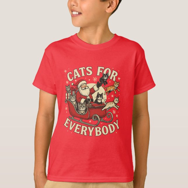 Camiseta Gatos de Natal  (Frente)