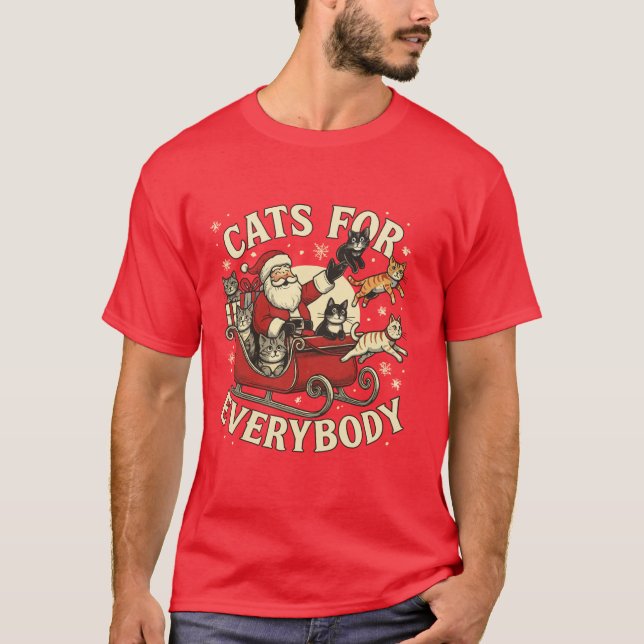 Camiseta Gatos de Natal  (Frente)