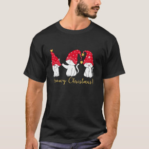 Camiseta Gatos de Natal bonitos com Bonés de estoque, Chris