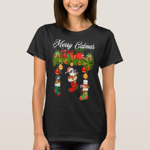 Camiseta Gatos De Natal De feliz Em Gatos De Gato De Meias