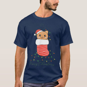 Camiseta Gatos de Natal e de Natal