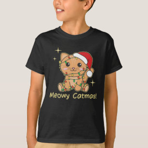 Camiseta Gatos de Natal Gatos Gatos Gafanhotos Gatos Felino