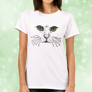 Camiseta Gatos De Olho Verde Com Gatos