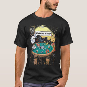Camiseta Gatos de Paródia Jogando Poker Pintura