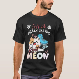 Camiseta Gatos de patins inline Patins em linha Patins