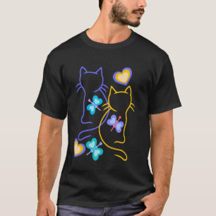 Camiseta Gatos de primavera das crianças Kitten Retro 80s V