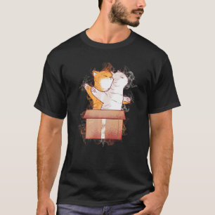 Camiseta Gatos de Salpicos de Água Cartão de Gato