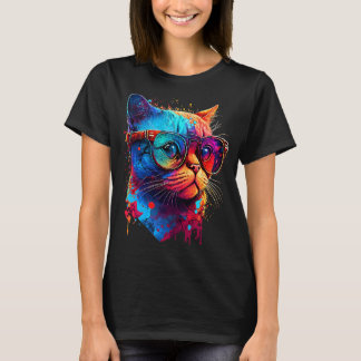 Camiseta Gatos De Sol De Gatos De Gatinho Bonito De Coração