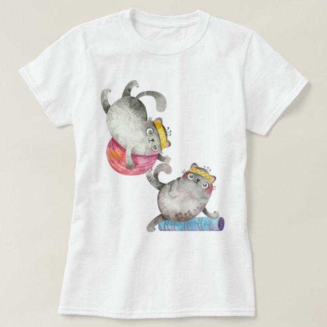 Camiseta Gatos de Trabalho (Frente do Design)