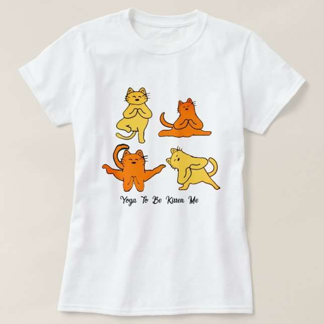 Camiseta Gatos De Yoga Engraçados, Yoga Pun Meme Yoga Humor (Frente do Design)