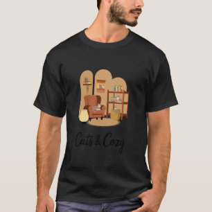Camiseta Gatos & Decoração de Sala de Estar Aconchegante e 