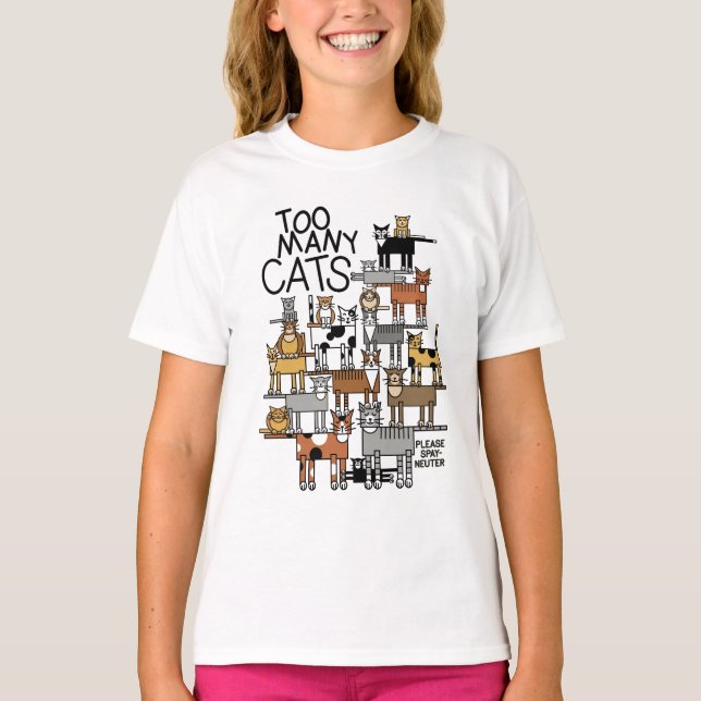 Camiseta Gatos demais (Frente)