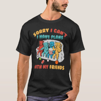 Camiseta Gatos Desculpe, não posso.. Tenho planos com meus