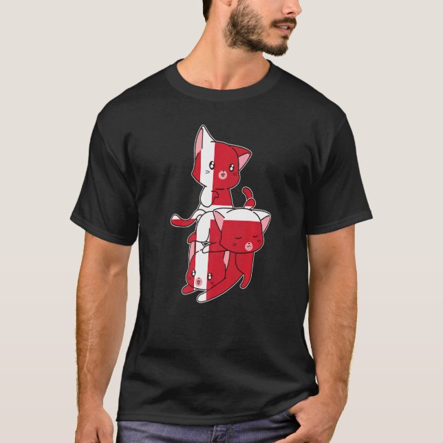 Camiseta Gatos Dinamarca Dinamarquês Dinamarca (Frente)