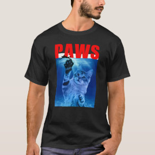 Camiseta Gatos Divertidos PAWS . Paródia Para Amantes de Tu